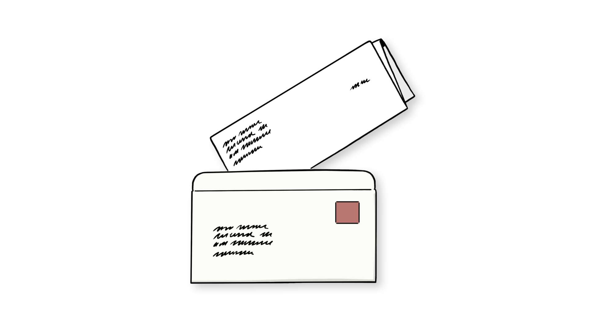 Briefumschlag mit Briefpapier