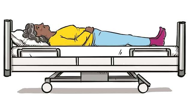 Übungen zur Sturzprävention im Krankenhaus - liegend