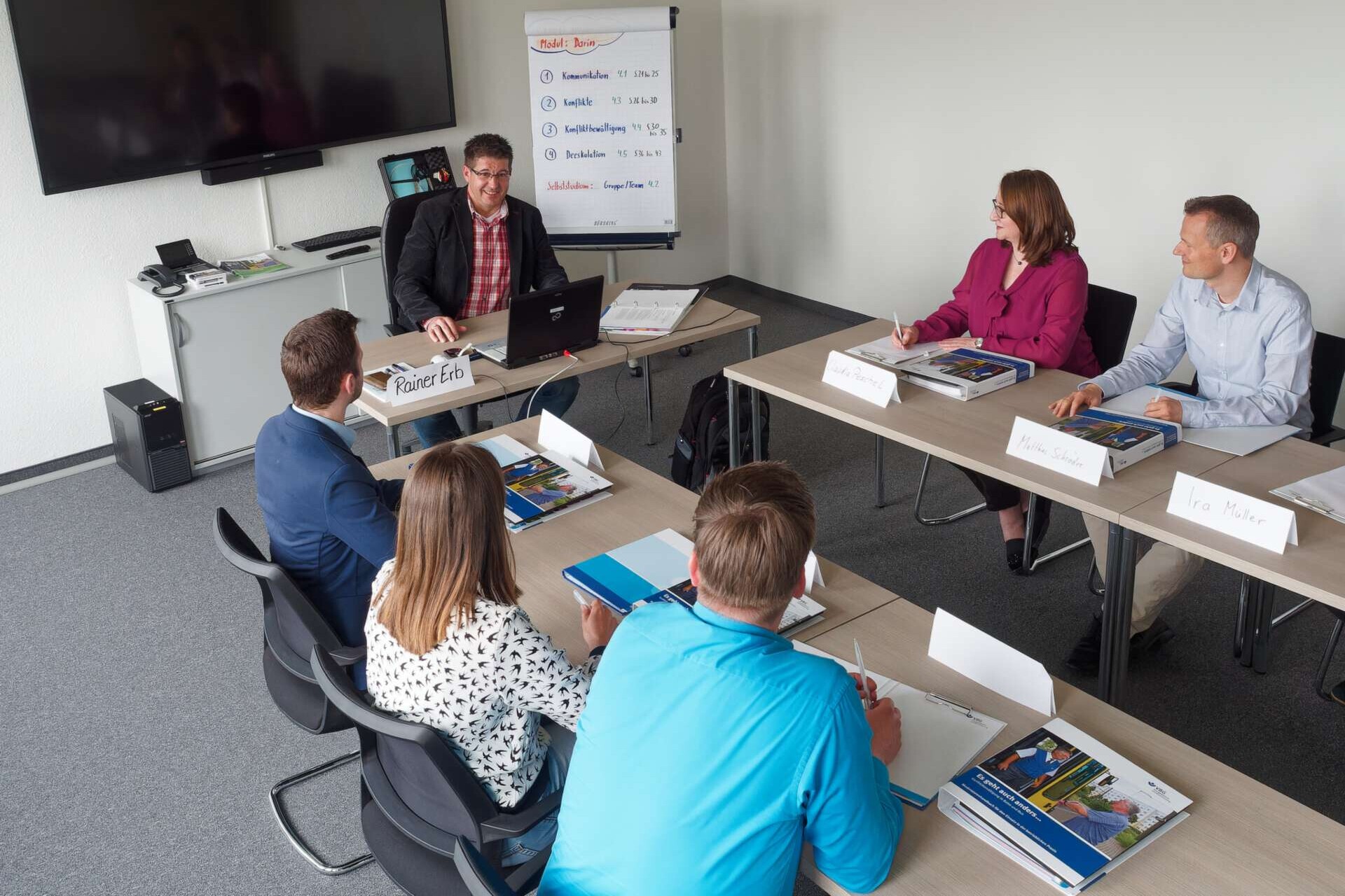 Seminar, Seminarraum, Situation nachgestellt - Fotosession April 2017 in der VBG