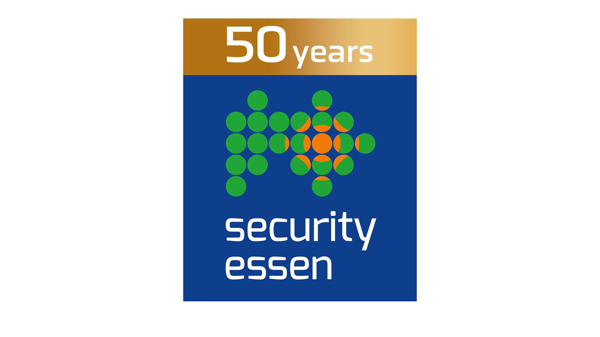 Logo Messe Security in Essen mit Eintrag 50 Jahre