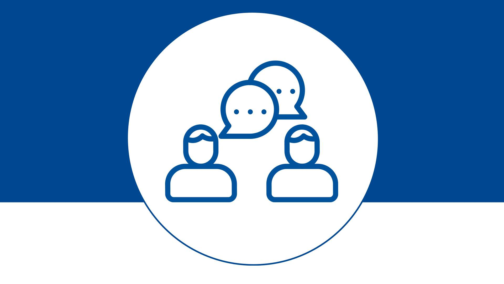 Zeichnung zwei Figuren mit Sprechblasen